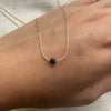 Sapphire Gold Necklace <br> Minimalist