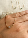 Labradorite Gold Necklace <br> Minimalist square