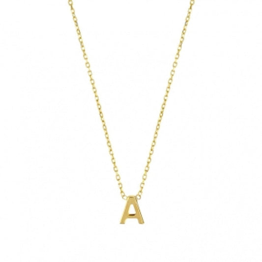 Initial Gold Necklace (9k gold necklace)