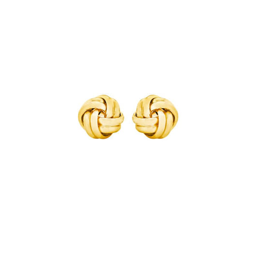 Knot Stud Earrings 9k Gold