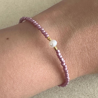 Lilac Mimi Bracelet Pearl and Gold