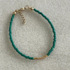 Green Emerald Rocaille Bracelet Gold