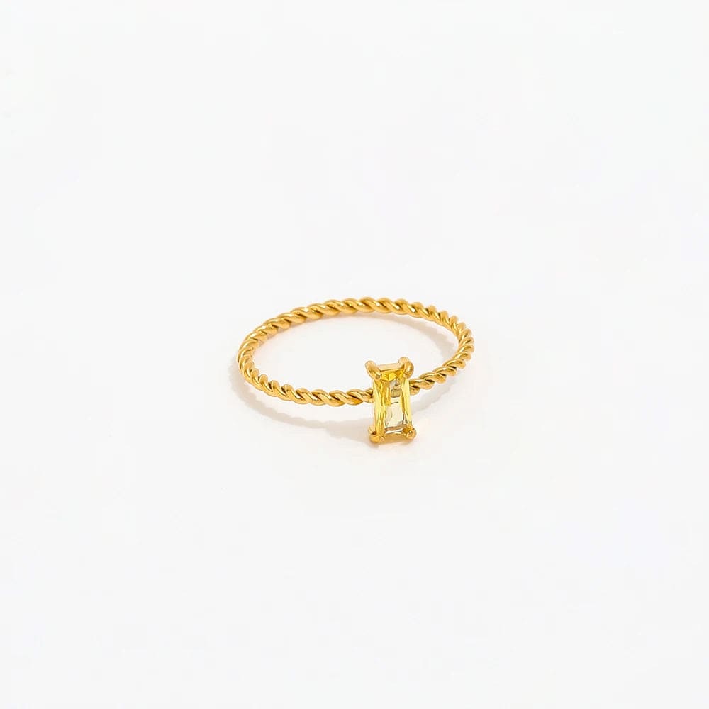 Monroe Ring white cubic zirconia stone