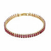 REINA Pink Colored Pave Tennis Bracelet Clasp