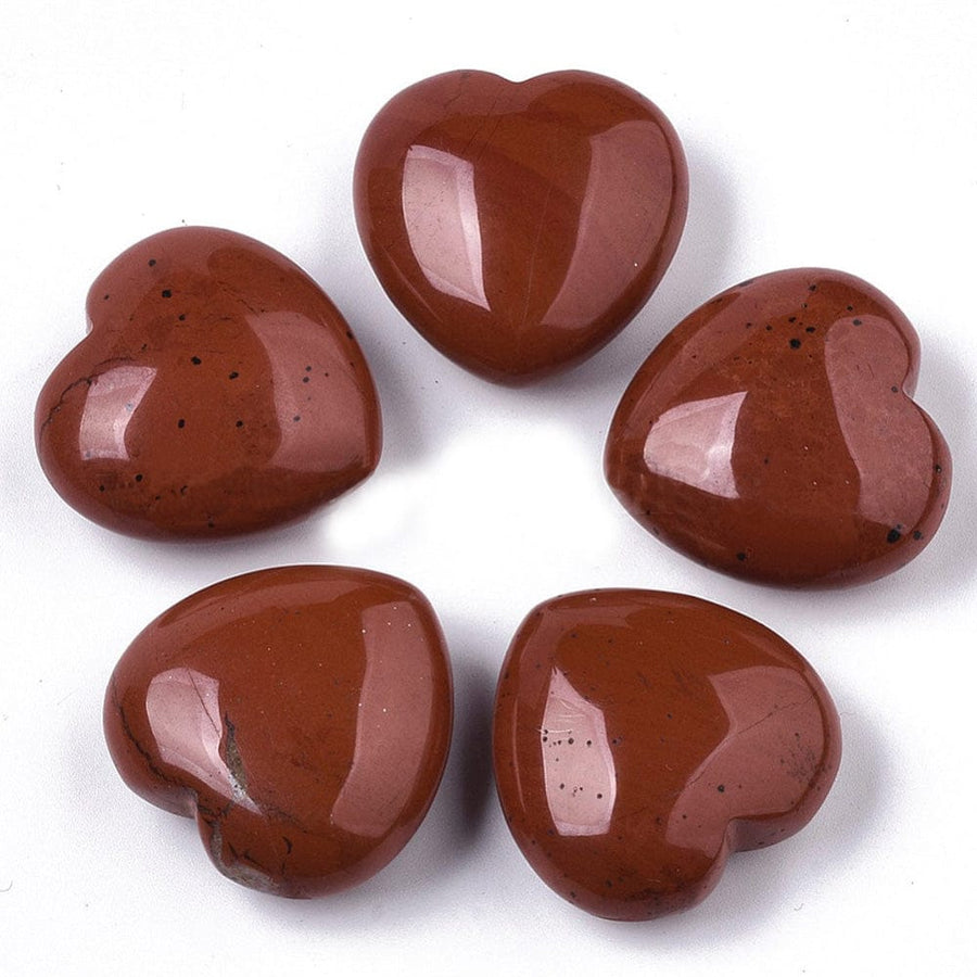 Red Jasper Heart Palm stone