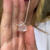Rose quartz raw Sterling Silver Necklace