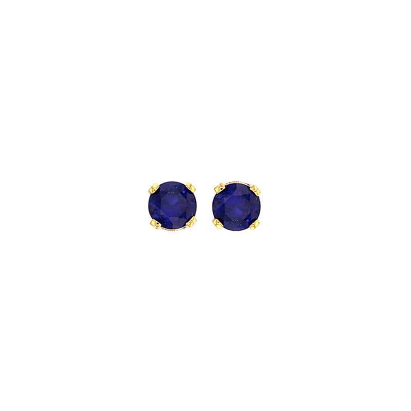 Sapphire Stud Earrings Gold 18k 4mm | Mi Cielo London