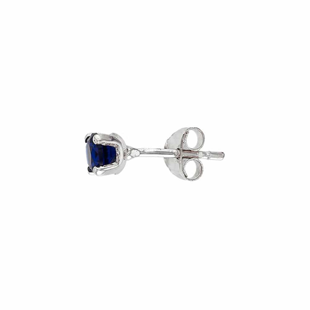 Sapphire Stud Earrings White Gold 18k 4mm