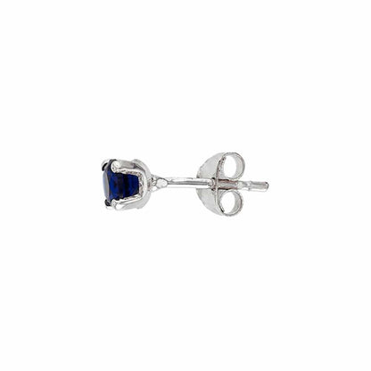 Sapphire Stud Earrings White Gold 18k 4mm