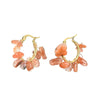 Flower Earrings Carnelian