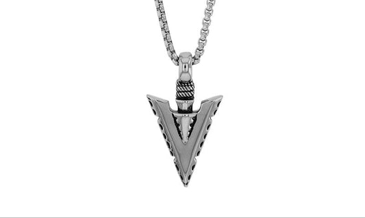 Arrow Necklace Men Stainless Steel