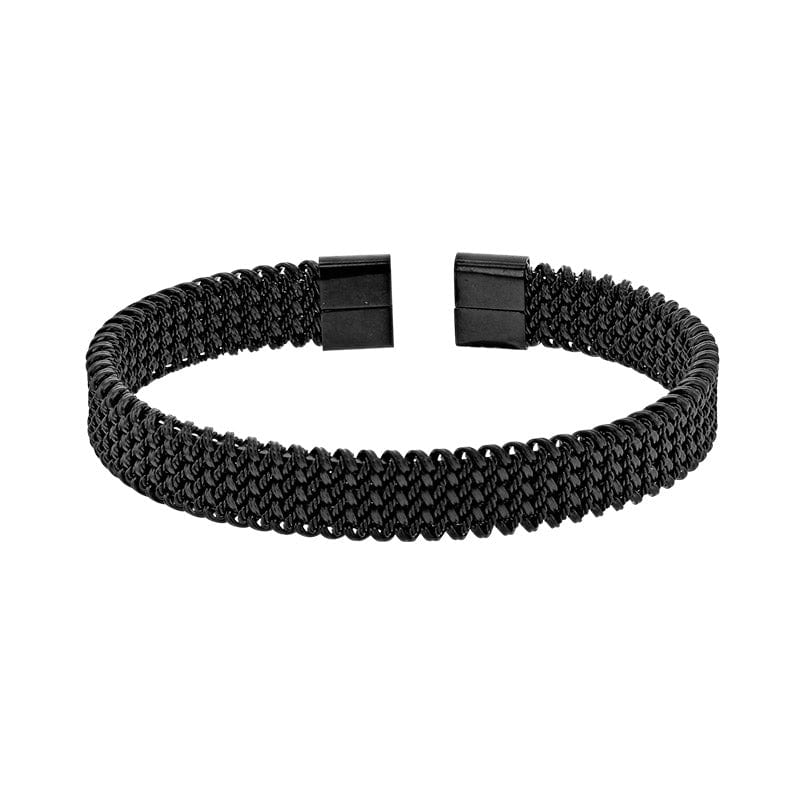 Steel Textured Bracelet - Men