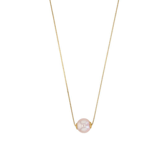 Pearl Gold Chain Necklace (18k gold)