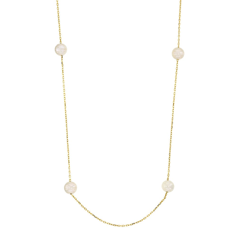 Pearls Gold Necklace 9k Gold