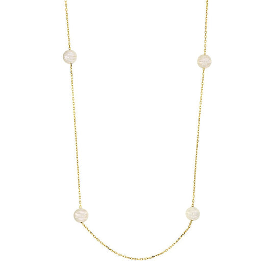 Pearls Gold Necklace 9k Gold