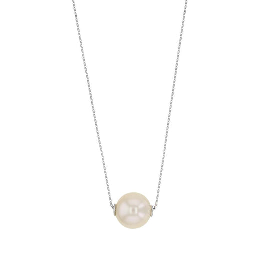 Pearl Gold Necklace 9k White Gold