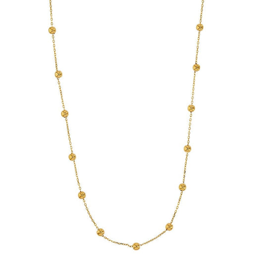 Gold Beads Necklace 9k Gold