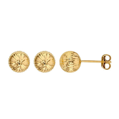 Infinity Gold Bead Stud Earrings (9k Gold)