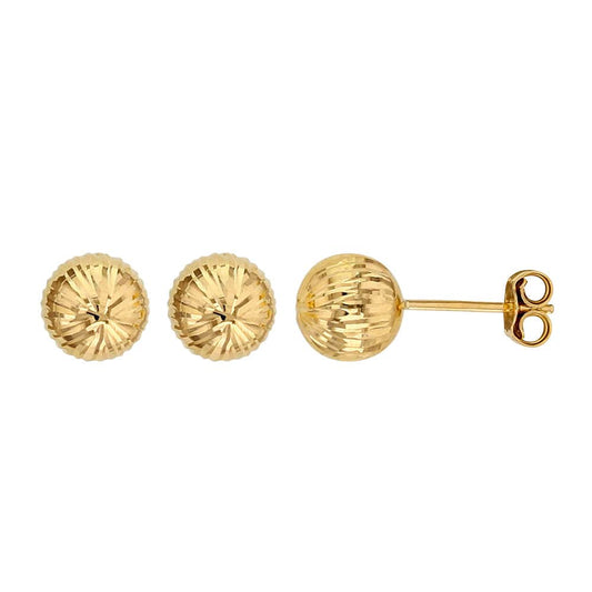 Infinity Gold Bead Stud Earrings (9k Gold)