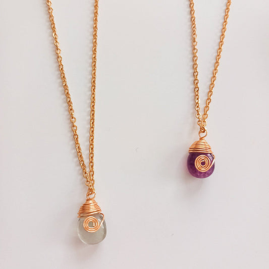 Fluorite Gold Necklace
