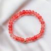 Strawberry quartz Heishi Bracelet
