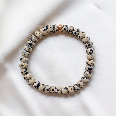 Dalmatian Jasper Heishi Bracelet