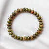 Unakite Heishi Bracelet