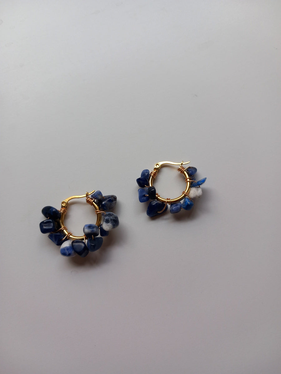 Flower Earrings Lapis Lazuli | Mi Cielo London