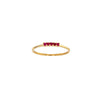 Ruby Gold Ring 5 Stones (18k Gold)