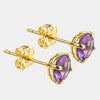 Amethyst earrings (9K Gold) <br> Majestic