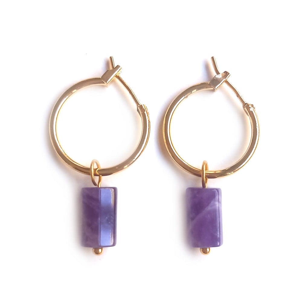 Amethyst Hoops