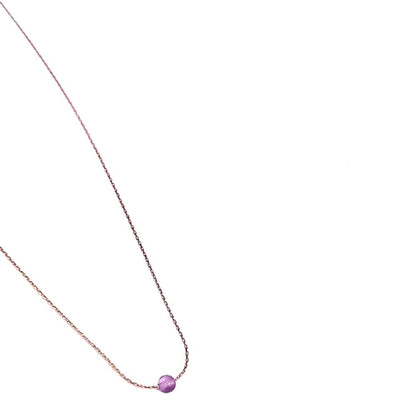 Amethyst Gold Necklace <br> Minimalist