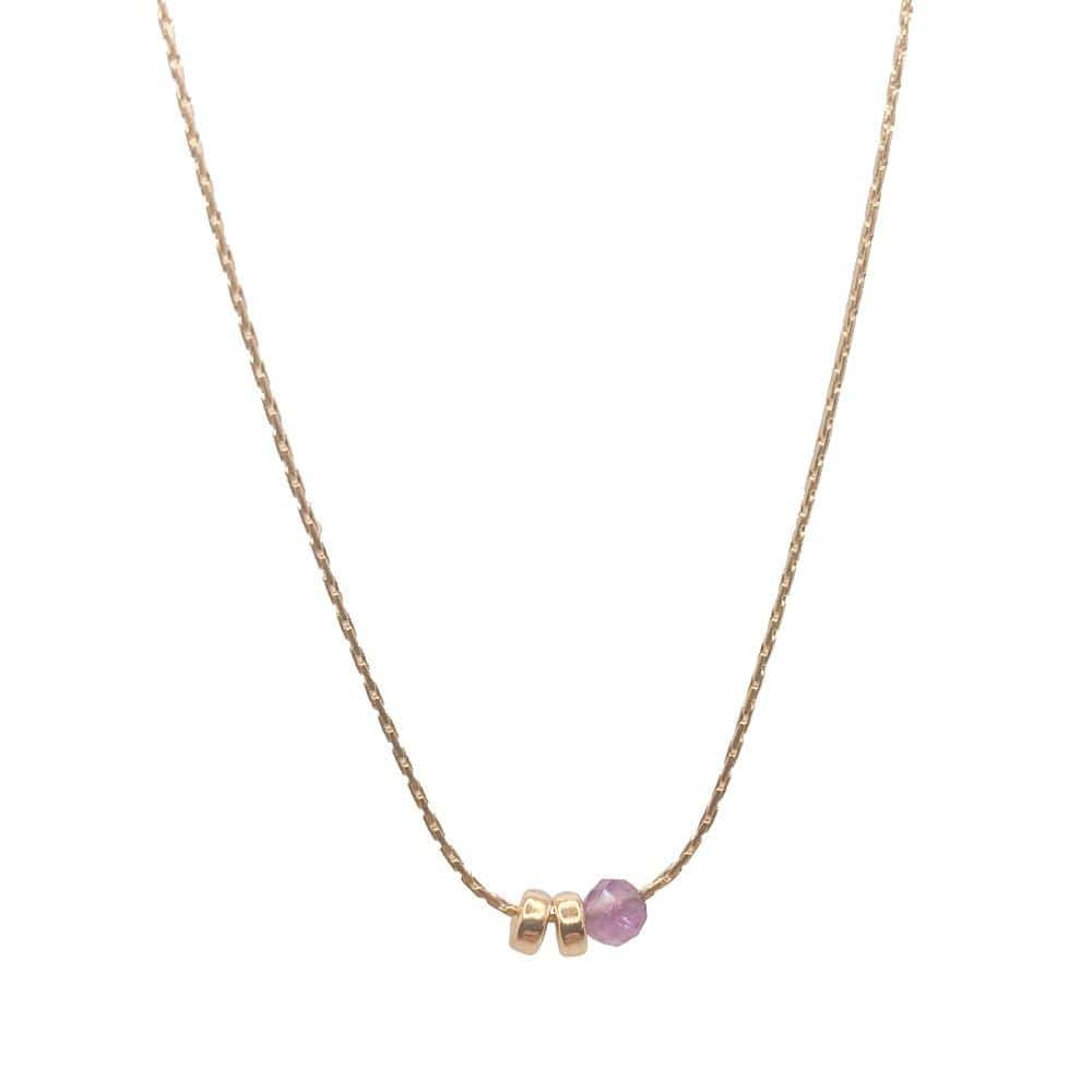 Amethyst necklace gold