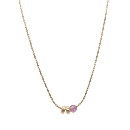 Amethyst necklace gold
