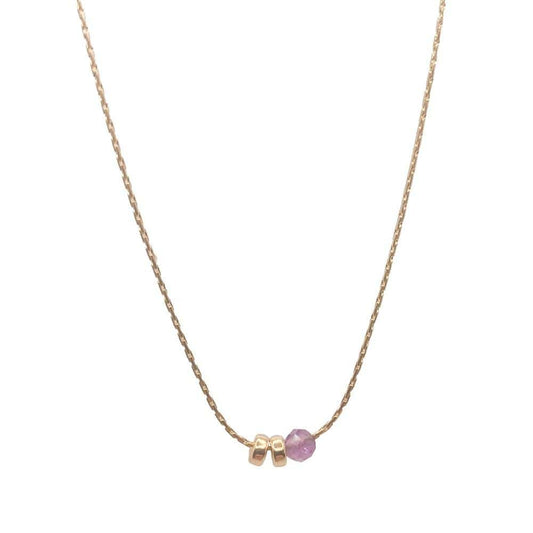 Amethyst necklace gold