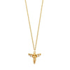 Guardian Angel Chub Gold Necklace cz (9k gold necklace)