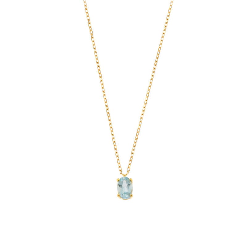 Aquamarine necklace (18k Gold)