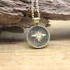 Bee pendant necklace - Labradorite Stone