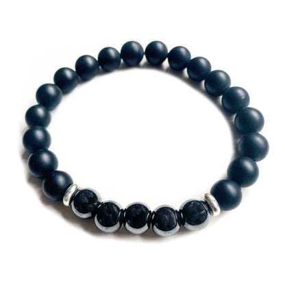 Darkside N3 Black onyx bracelet and Hematite