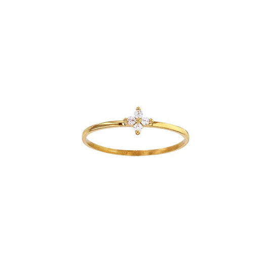 Diamond Flower 18 ct gold ring