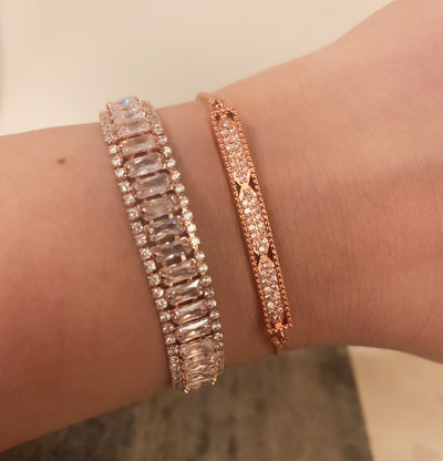 Rhinestone Rose Gold Bracelet