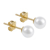 Fine White Pearl earrings 9k gold