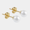 Fine White Pearl earrings (9k Gold) <br> Majestic