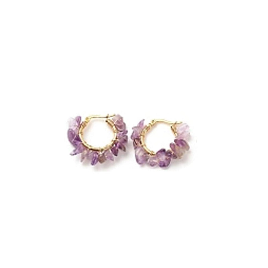 Flower Earrings Amethyst | Mi Cielo London