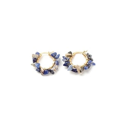 Flower Earrings Lapis Lazuli | Mi Cielo London