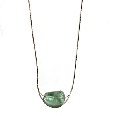 Gold filled necklace Fluorite
