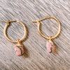 Rhodonite Hoops Gold | Mi Cielo London