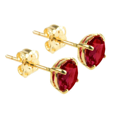 Garnet earrings (9K Gold) <br> Majestic