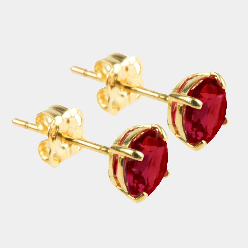 Garnet earrings (9K Gold) <br> Majestic