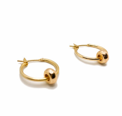 Gold Disk Hoops Earrings | Mi Cielo London